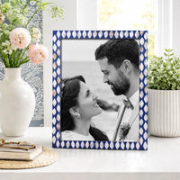 Picture Frame Avant Drops Collection Mother of Pearl & Resin Inlay Blue & White – 4x6, 5x7 & 8x10"