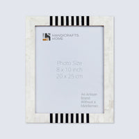 Picture Frame Contour Alto Pattern Collection Resin Inlay White & Black – 4x6, 5x7 & 8x10"