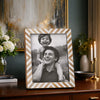 Picture Frame Hypno Calm Collection Bone Inlay Resin Brown White -4x6 5x7 8x10"