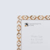 Picture Frame Marquet Array Collection Wood Resin Inlay Brown white Pack of 2  in 8 Sizes