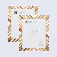 Picture Frame Marquet Chevron Collection Resin Inlay Multi Size Pack of 2 -3 Sizes