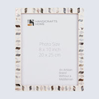 Picture Frames Pearlescent Fossil Collection Mother of Pearl Resin White 3 Sizes