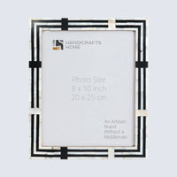 Picture Frames Pearlescent Motif Pattern Collection Mother of Pearl Resin Inlay Black 3 Sizes
