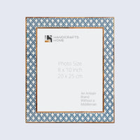 Rhythm Diamond Picture Frame Blue Resin Inlay 4x6 5x7 8x10