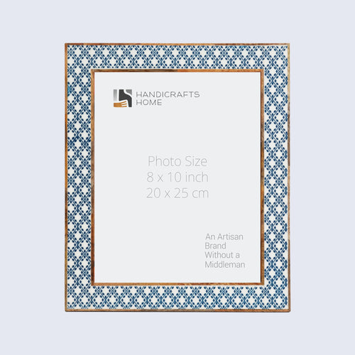 Rhythm Diamond Picture Frame Blue Resin Inlay 4x6 5x7 8x10