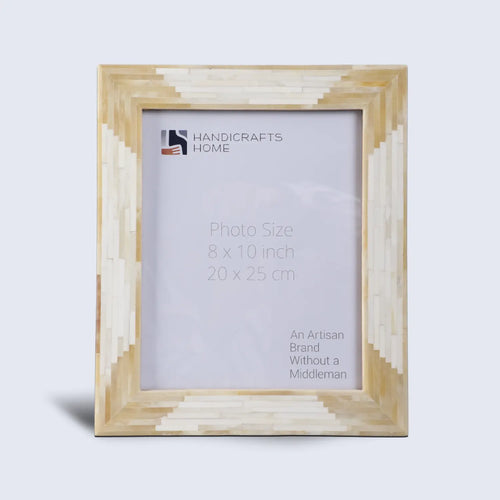 Picture Frame Apache Harvest Collection Bone Inlay White – 4x6, 5x7 & 8x10"