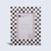 Picture Frame Checkered Pattern Bone Inlay, Grey - White, 4" x 6" & 5" x 7"