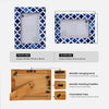 Picture Frame Indigo Collection Bone & Resin Inlay, Blue - White, 4" x 6"