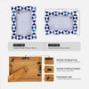 Picture Frame Indigo Pattern Collection Bone Resin Inlay Blue White 4x6