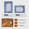 Picture Frame Indigo Pattern Collection Bone Resin Inlay Blue White 4x6
