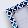Picture Frame Indigo Pattern Collection Bone Resin Inlay Blue White 4x6
