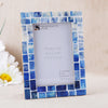 Picture Frame Indigo Mosaic Collection Bone Inlay - Blue, 4x6 & 5x7