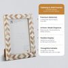 Picture Frame Taj Pattern Collection Bone Inlay Brown 3 Sizes