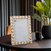 Picture Frame Taj Pattern Collection Bone Inlay Brown 3 Sizes