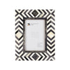 Photo Frame Mosaic Slate Chevron Collection Bone Inlay Grey White 4x6