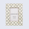 Picture Frames Moroccan Pattern Collection Bone Inlay Resin White Grey 4x6 5x7"
