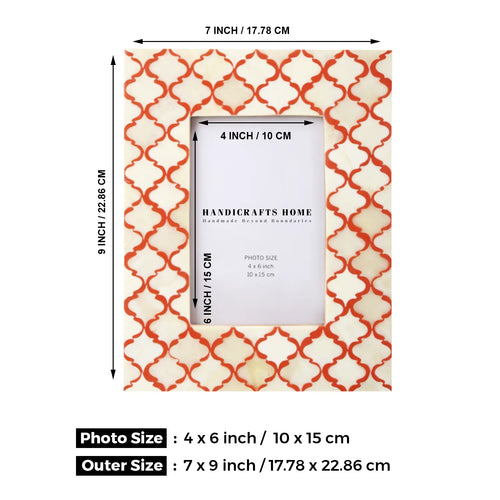 picture-frame-moroccan-pattern-white-red-4x6-5x7