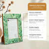 Picture Frame Green Leaf Collection Bone Inlay Green & White – 4x6"