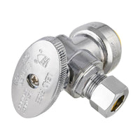 10 Pcs 1/2" Push Connect x 3/8" OD Compr. Angle Stop Valve, 1/4 Turn (Lead Free) Plumbingsell