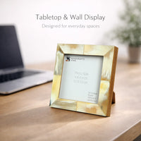 Horn Inlay Picture Frame Tabletop Wall 4x4 4x6 5x7 8x10
