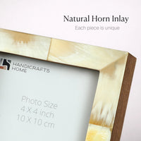 Horn Inlay Picture Frame Tabletop Wall 4x4 4x6 5x7 8x10