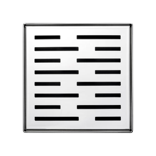 6" Square Shower Drain with Removable Grate Brushed Polished 304 Stainless Steel Shower Drain Floor Shower Drain with Hair Strainer Adjustable Levellingft