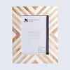 make to order handmade chevron brown pattern picture frames 4x6.5x7