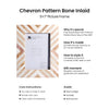 make to order handmade chevron brown pattern picture frames 4x6.5x7