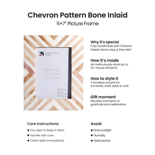 make to order handmade chevron brown pattern picture frames 4x6.5x7