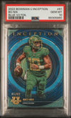 Graded 2022 Topps Bowmans U Inception Bo Nix #61 Blue V2 Foil #/99 Rookie RC Football Card PSA 10 Gem Mint