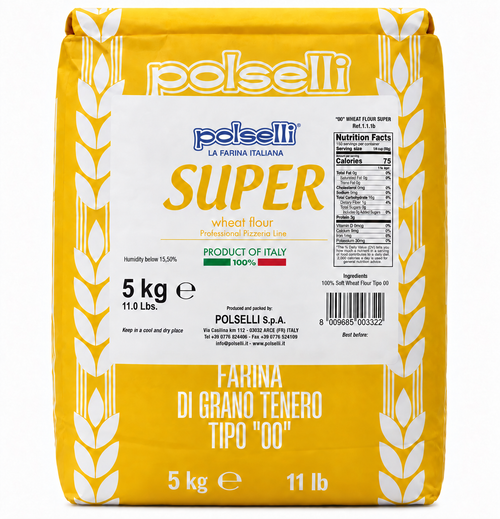 Polselli, Super Tipo 00 Pizza Flour, 11 lb (5 kg)