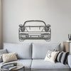 911 Model 992 Front View Metal Car Wall Art - MT0865