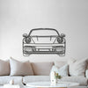 911 Model 992 Front View Metal Car Wall Art - MT0865