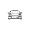 911 Model 992 Front View Metal Car Wall Art - MT0865