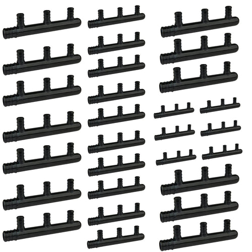 PEX-B Crimp 3/4" x 1/2" Closed Manifold (3 port)