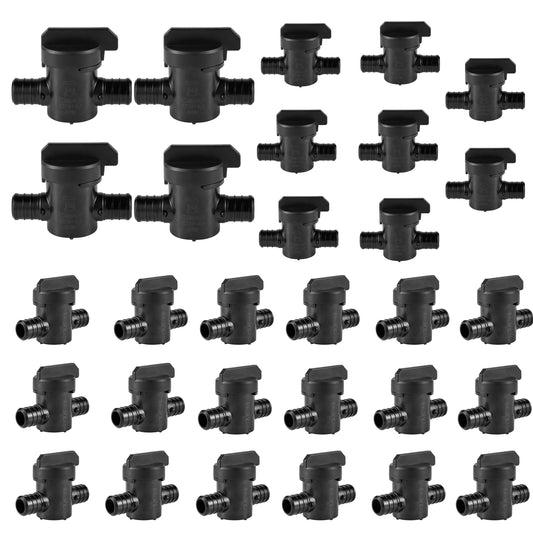 30 Pcs PEX-B Crimp 1/2" PPSU Ball Valve