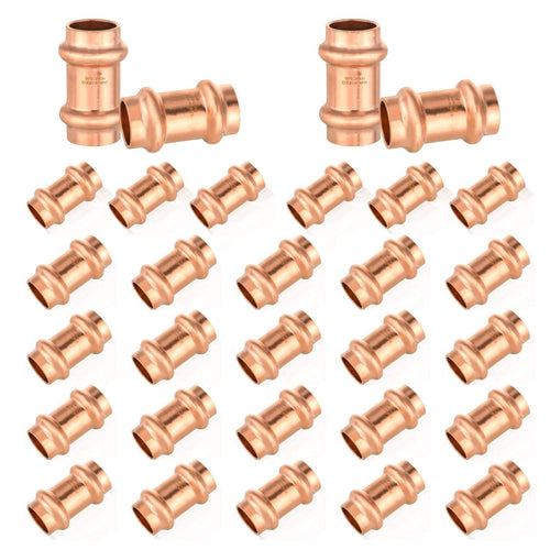 3/4" Press Copper Coupling w/Stop (Lead Free)