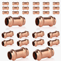 1/2" Press Copper Coupling NO Stop (Lead Free)
