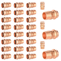 3/4" Press Copper x 3/4" Male Threaded Copper Adapter (Lead Free)