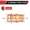 1" Press Copper x 1" Male Threaded Adapter (Lead Free)