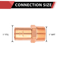 30 Pcs 1" FTG Press Copper x Male Threaded Street Adapter (Lead Free)