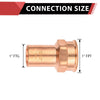 1" FTG Press x 1" Female Threaded Copper Street Adapter (Lead Free)