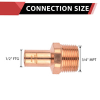 1/2" FTG Press x 3/4" Male Threaded Copper Street Adapter (Lead Free)