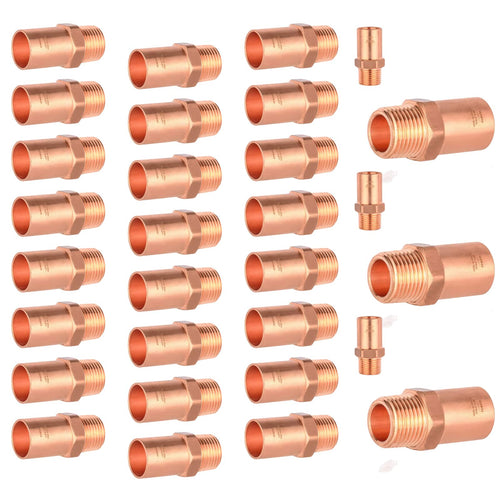 1" FTG Press x 3/4" Male Threaded Copper Street Adapter (Lead Free)
