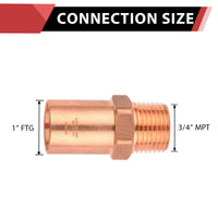 30 Pcs 1" FTG Press x 3/4" Male Threaded Copper Street Adapter (Lead Free)