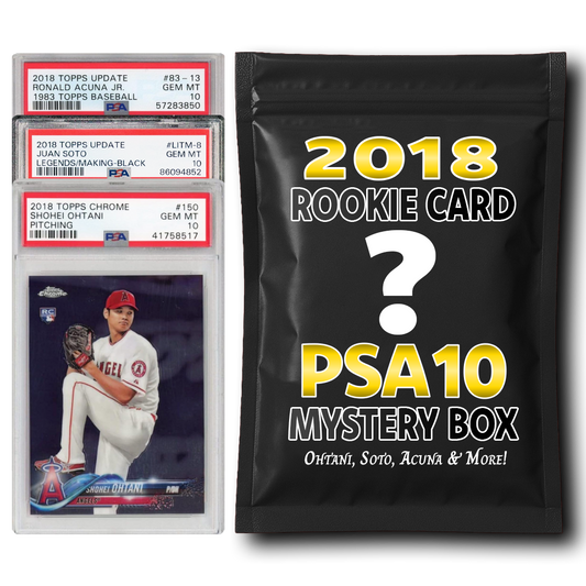 PSA 10 Graded 2018 MLB Baseball Rookie Card Mystery Pack (Ohtani, Soto, Acuna & More!)