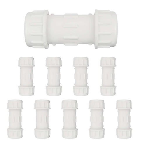 10 Pcs 4" PVC Compression Coupling