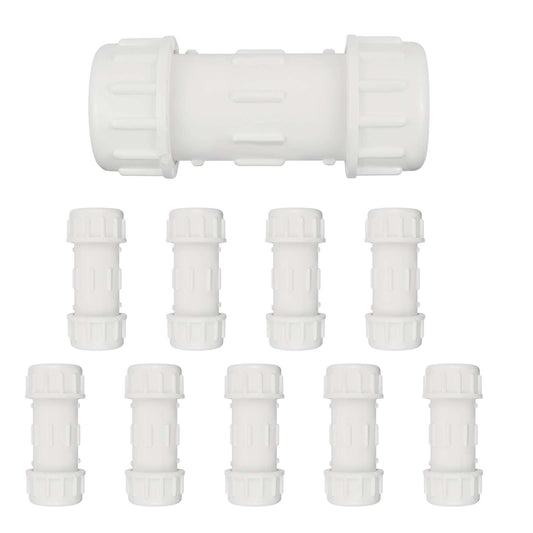 10 Pcs 4" PVC Compression Coupling