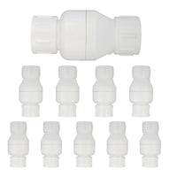 10 Pcs 1" PVC In-Line Check Valve