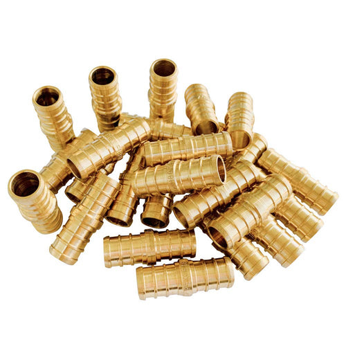 30 Pcs PEX-B Crimp 1/2" PEX x 1/2" PEX Coupling (Lead Free)